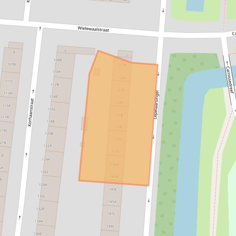 Kaart van postcodegebied 3083KG.