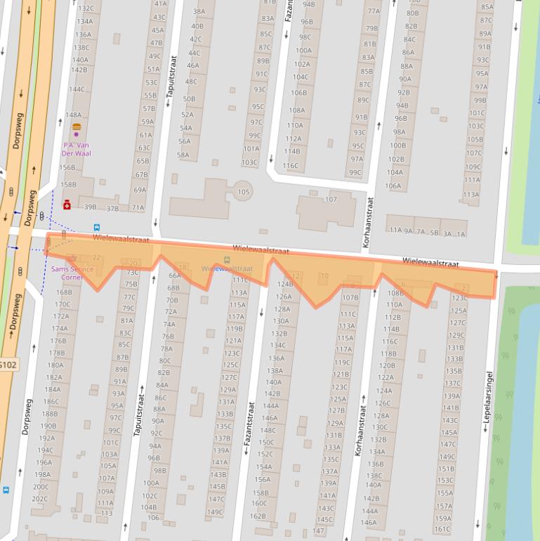 Kaart van postcodegebied 3083KX.