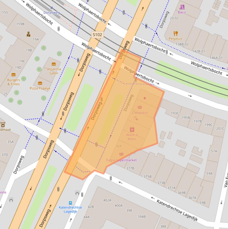 Kaart van postcodegebied 3083LB.