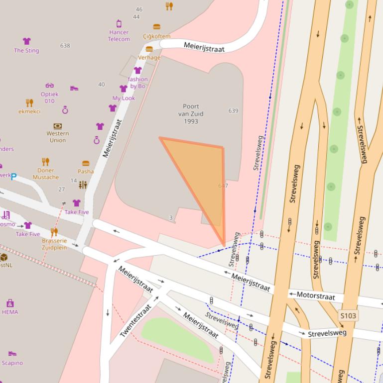 Kaart van postcodegebied 3083LS.