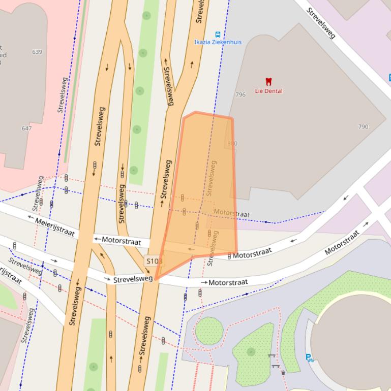 Kaart van postcodegebied 3083LW.