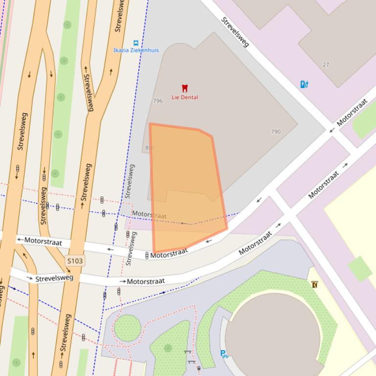 Kaart van postcodegebied 3083LX.