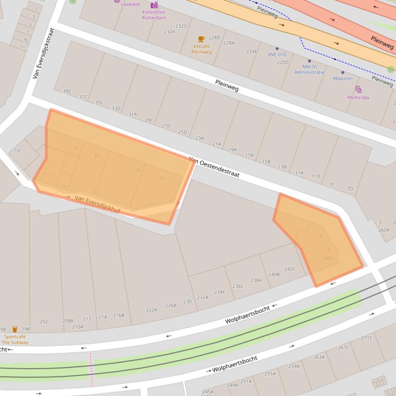 Kaart van postcodegebied 3083ME.