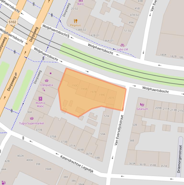 Kaart van postcodegebied 3083MH.