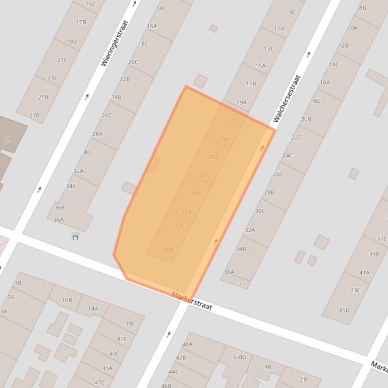 Kaart van postcodegebied 3083ND.