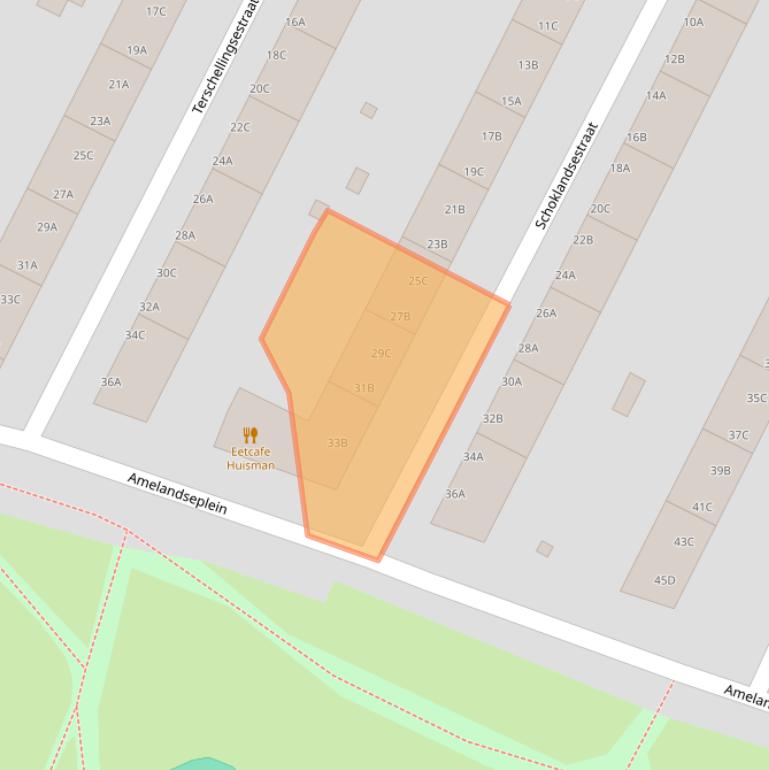 Kaart van postcodegebied 3083PC.