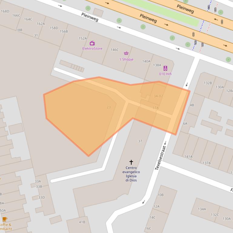 Kaart van postcodegebied 3083PP.