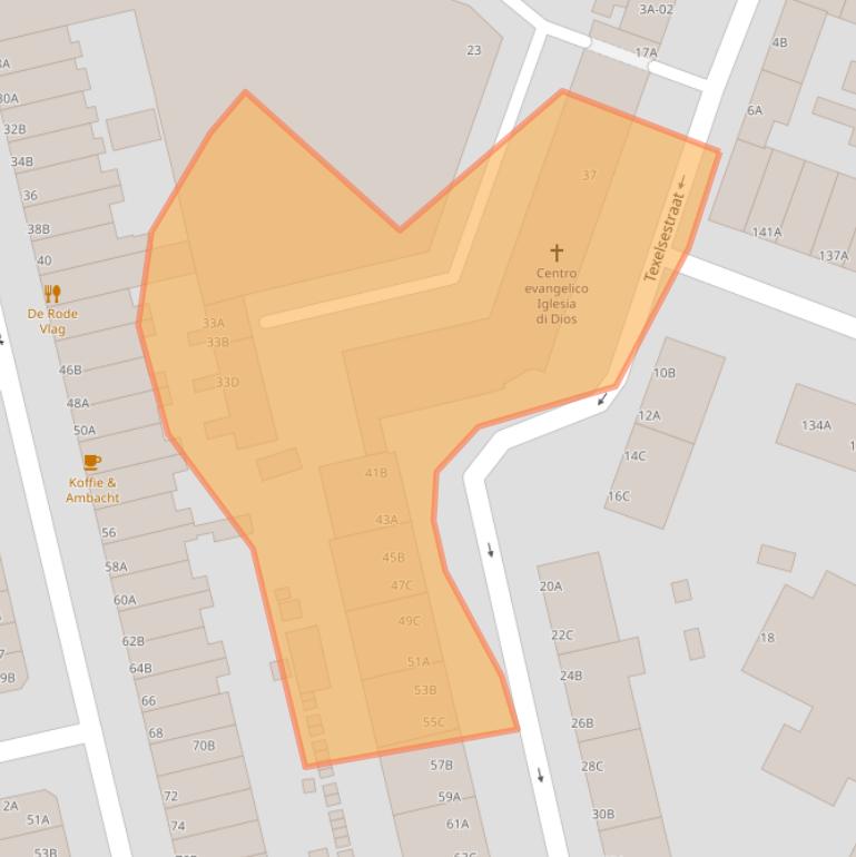 Kaart van postcodegebied 3083PR.