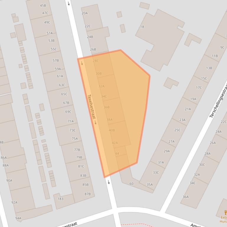 Kaart van postcodegebied 3083PX.