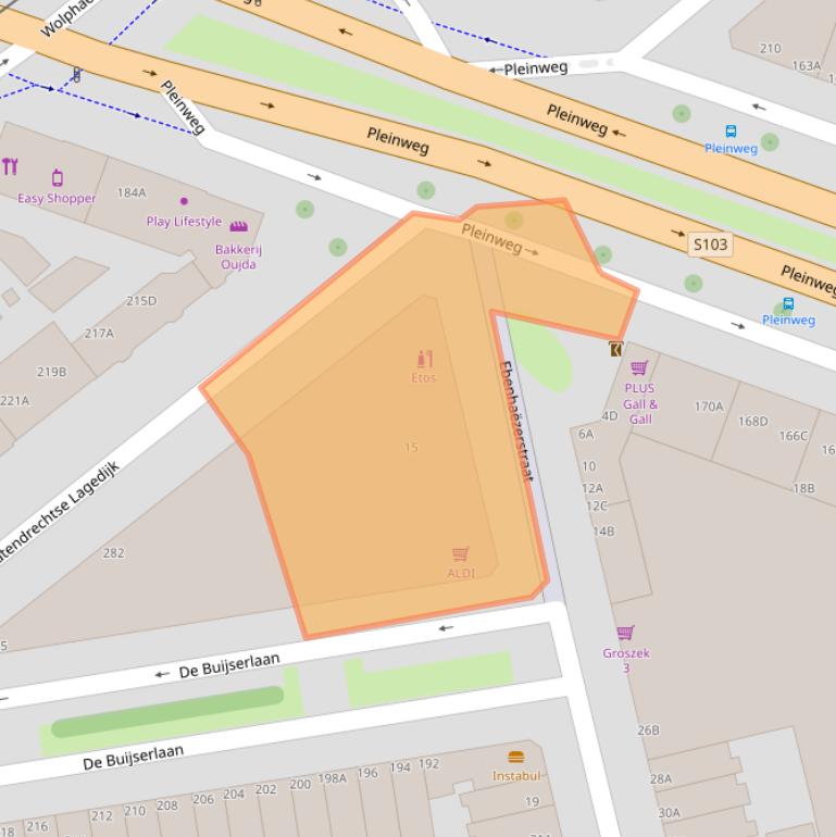 Kaart van postcodegebied 3083RC.