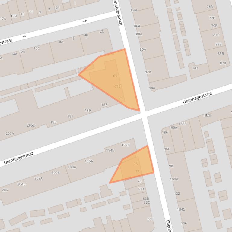 Kaart van postcodegebied 3083RH.
