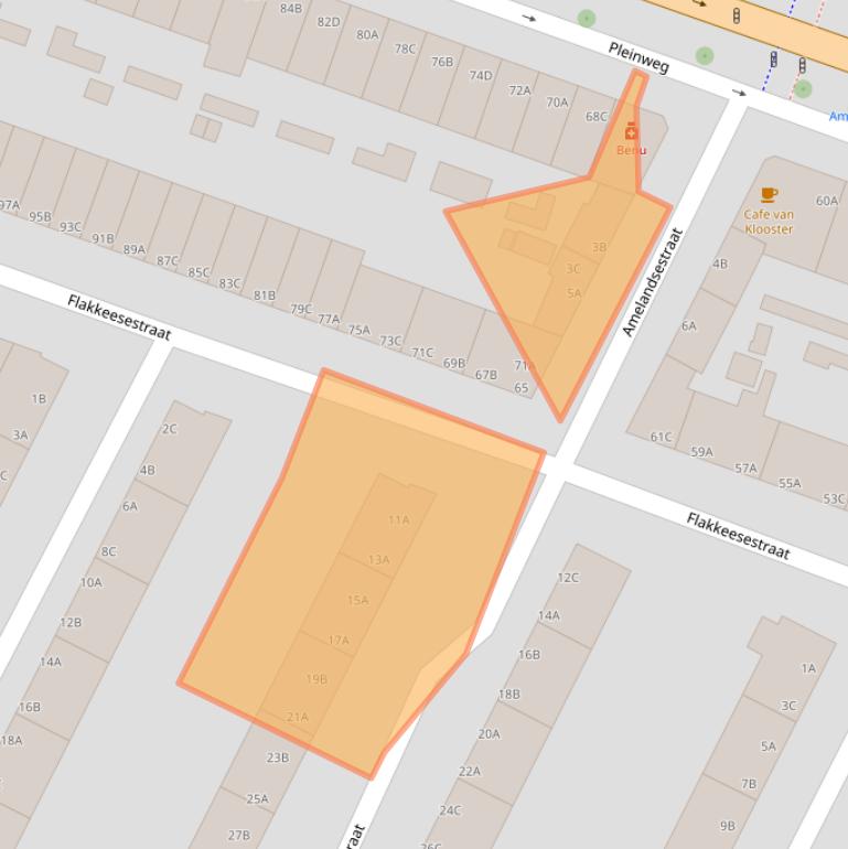 Kaart van postcodegebied 3083SL.