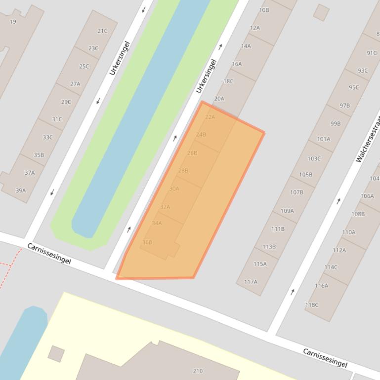 Kaart van postcodegebied 3083SW.