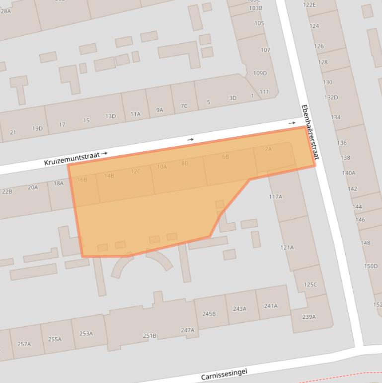 Kaart van postcodegebied 3083TW.