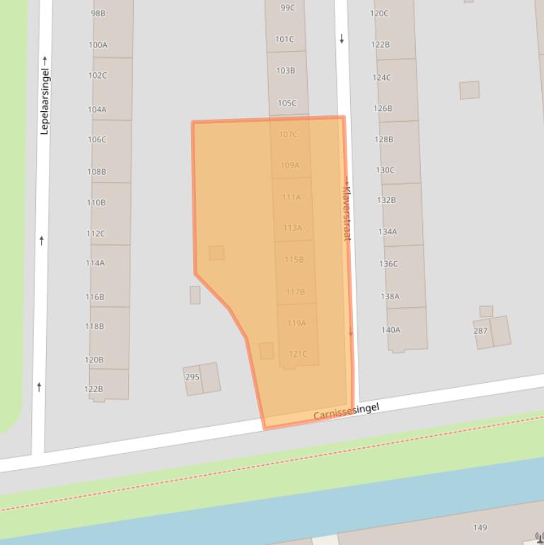 Kaart van postcodegebied 3083VG.