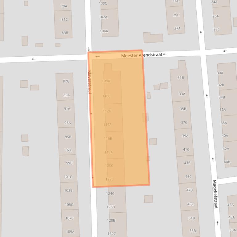 Kaart van postcodegebied 3083VM.