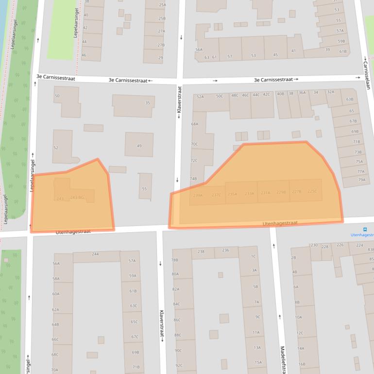 Kaart van postcodegebied 3083VS.