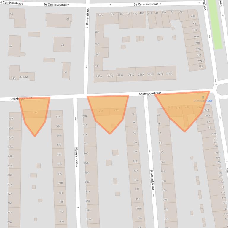 Kaart van postcodegebied 3083VX.