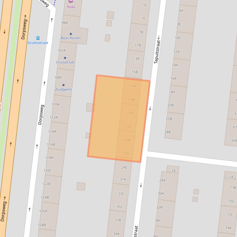 Kaart van postcodegebied 3083WD.