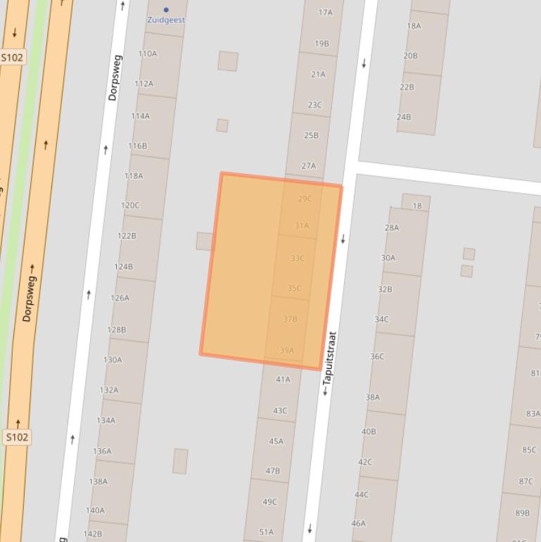 Kaart van postcodegebied 3083WE.