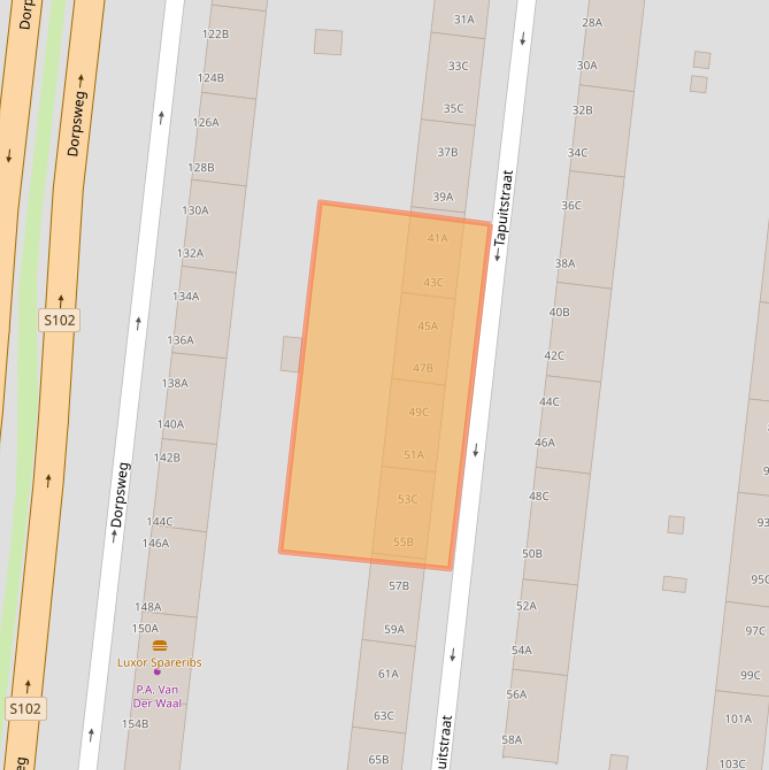 Kaart van postcodegebied 3083WG.