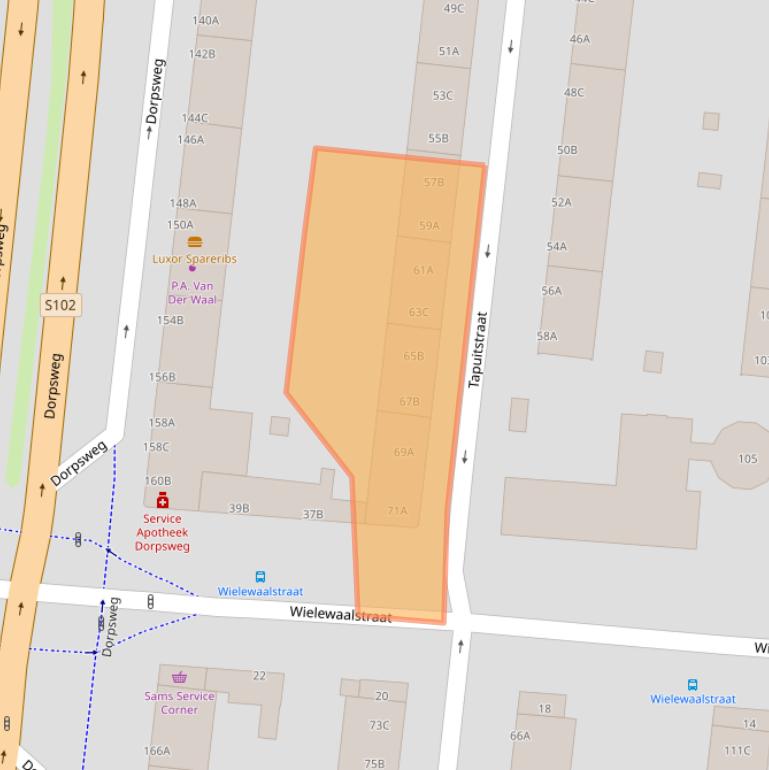 Kaart van postcodegebied 3083WH.