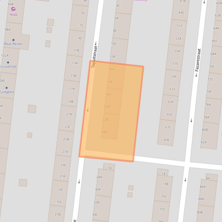 Kaart van postcodegebied 3083WP.