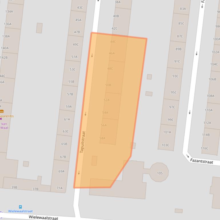 Kaart van postcodegebied 3083WS.