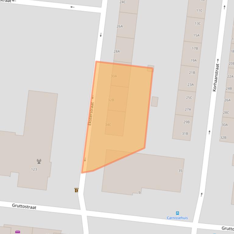 Kaart van postcodegebied 3083XC.