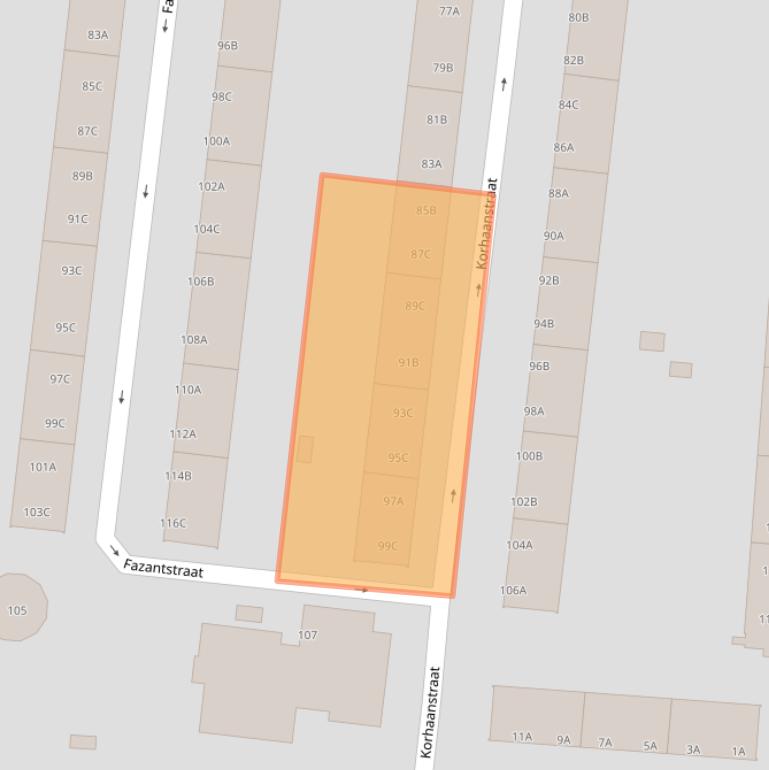 Kaart van postcodegebied 3083XK.