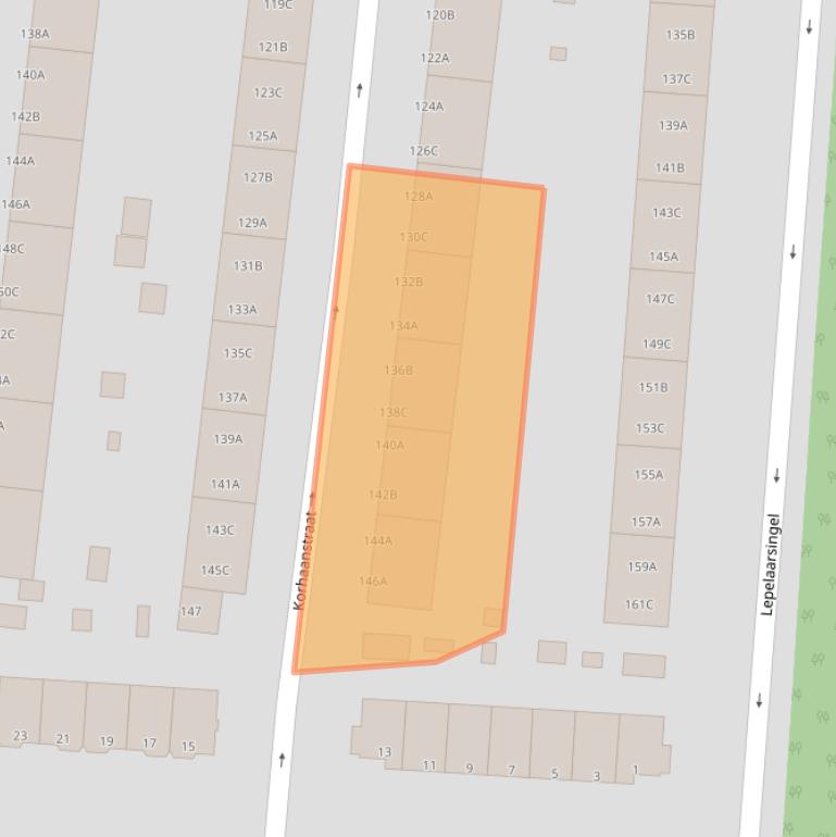 Kaart van postcodegebied 3083XX.