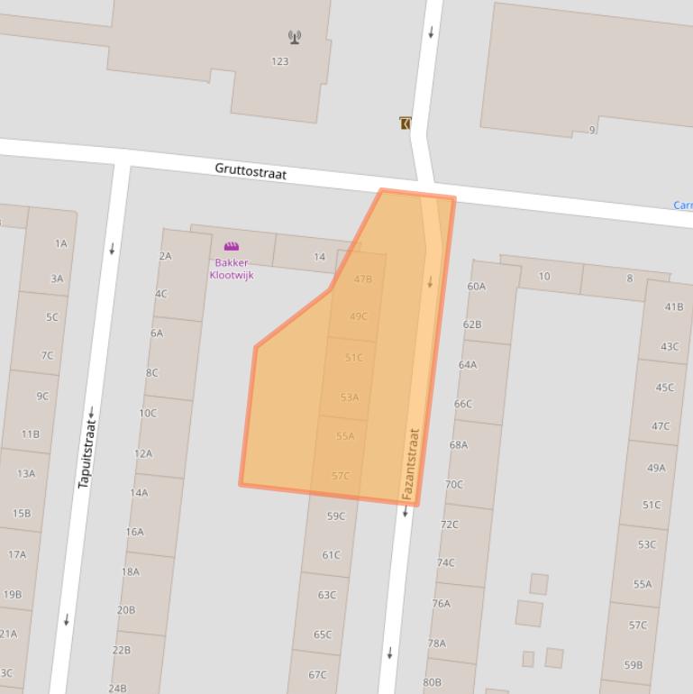 Kaart van postcodegebied 3083ZC.