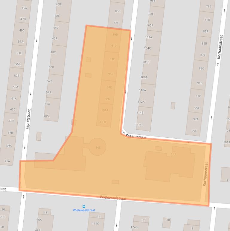 Kaart van postcodegebied 3083ZG.