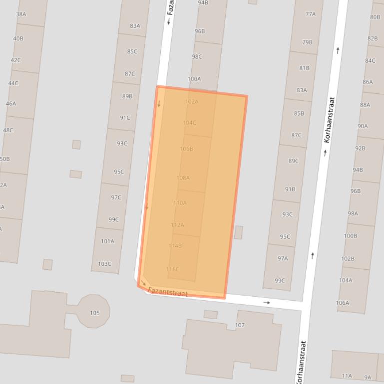 Kaart van postcodegebied 3083ZN.