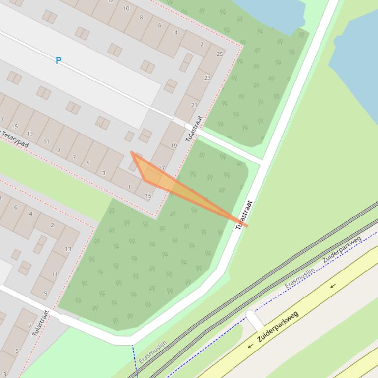 Kaart van postcodegebied 3084BC.