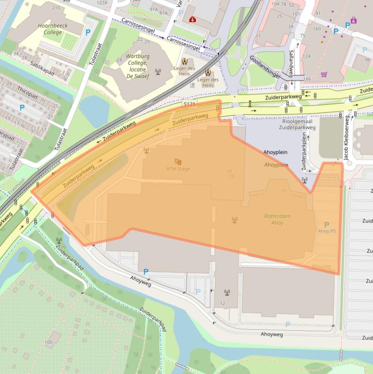 Kaart van postcodegebied 3084BD.