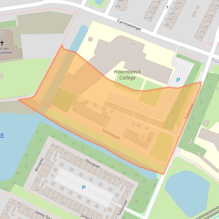 Kaart van postcodegebied 3084BS.