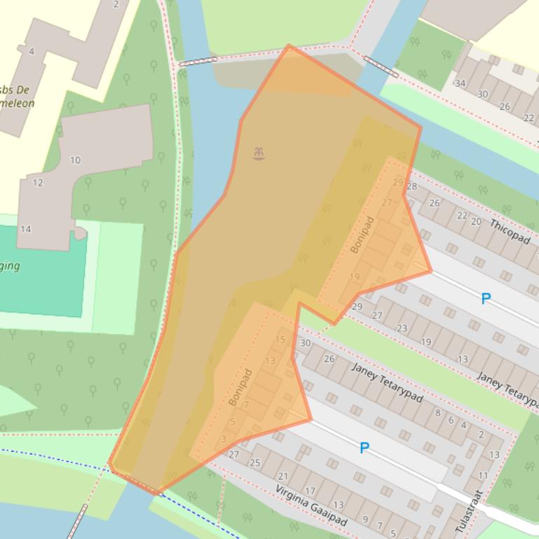 Kaart van postcodegebied 3084BT.