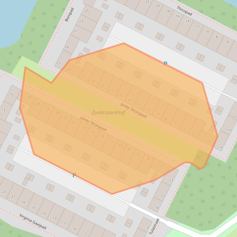 Kaart van postcodegebied 3084BW.