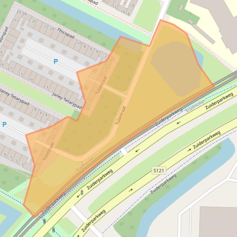 Kaart van postcodegebied 3084BZ.