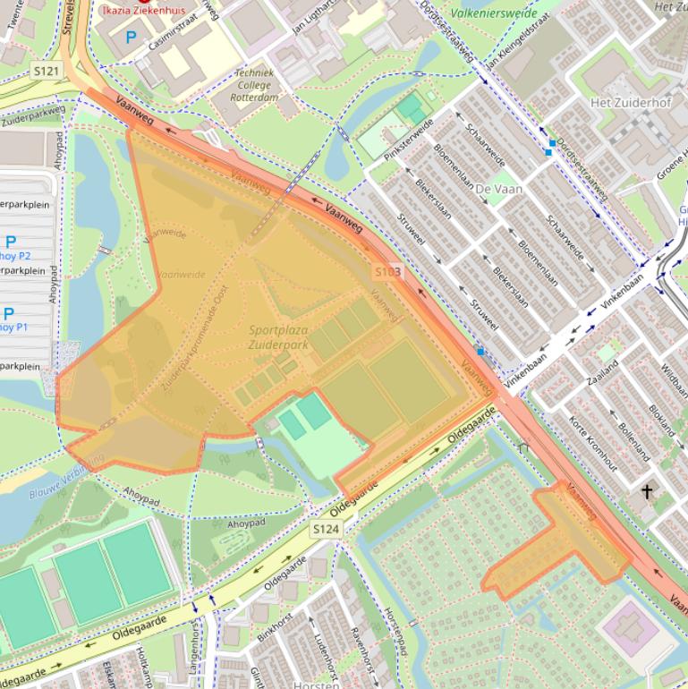 Kaart van postcodegebied 3084EC.