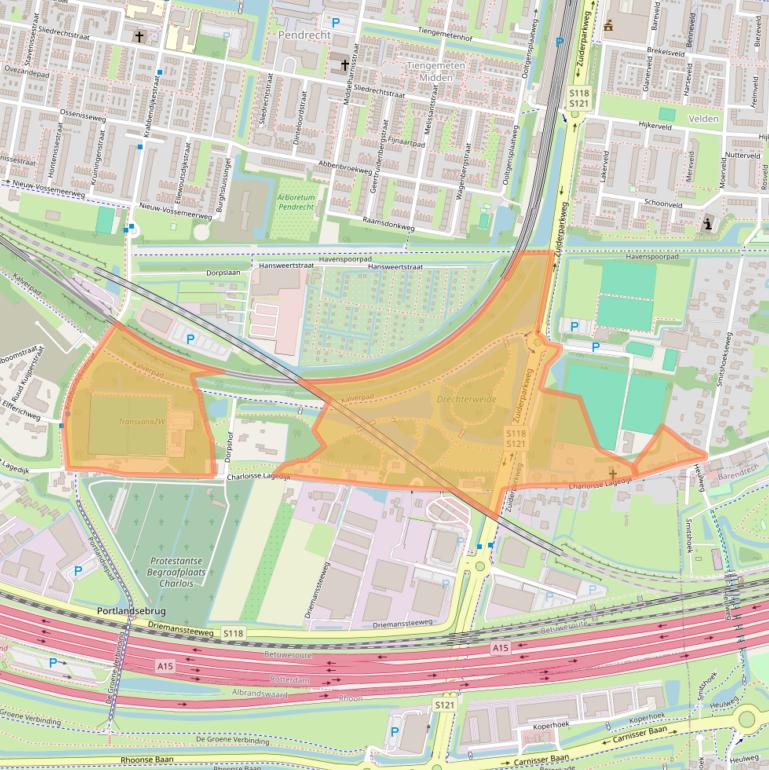 Kaart van postcodegebied 3084LC.