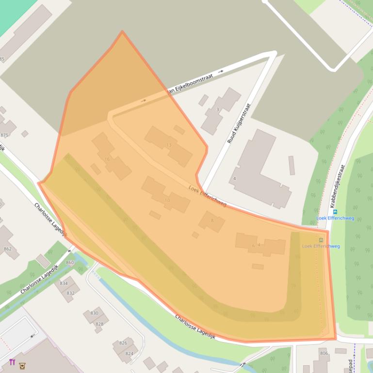 Kaart van postcodegebied 3084LE.