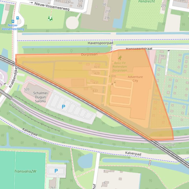 Kaart van postcodegebied 3084LL.