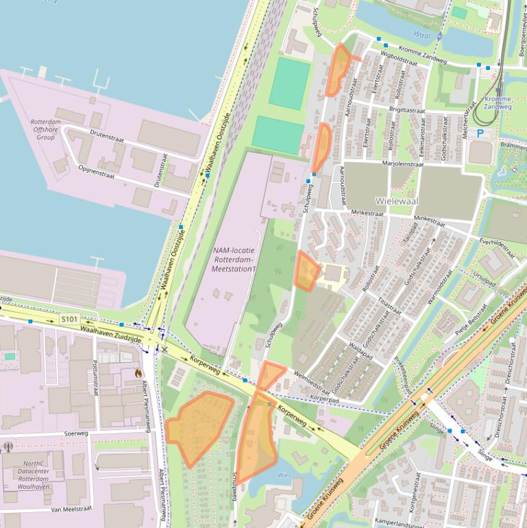 Kaart van postcodegebied 3084NJ.