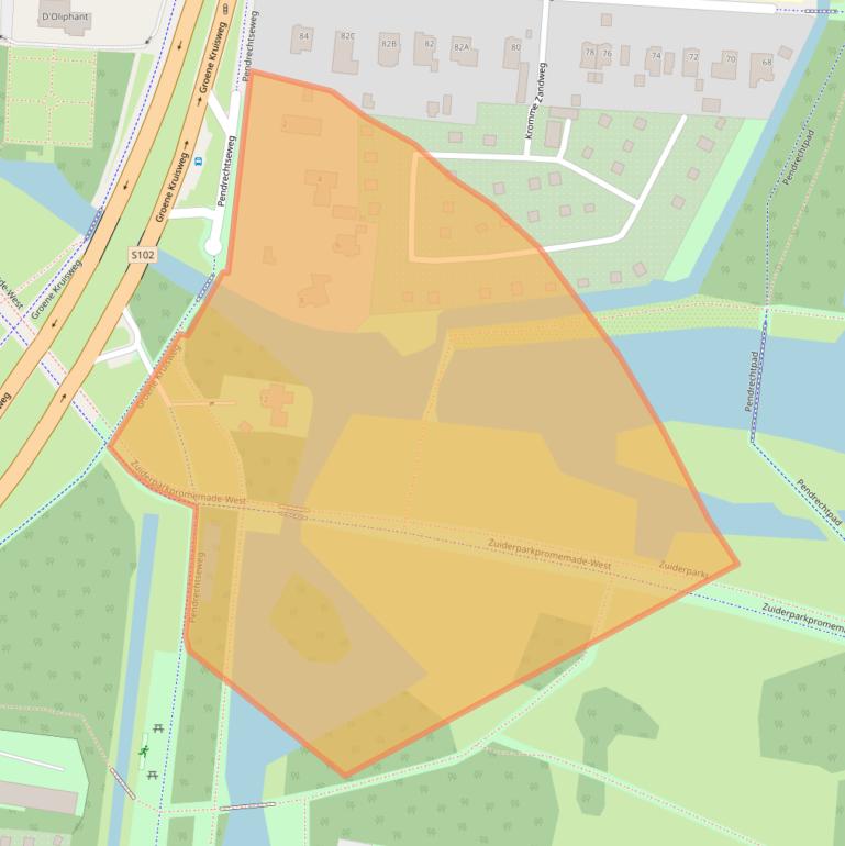 Kaart van postcodegebied 3084NL.