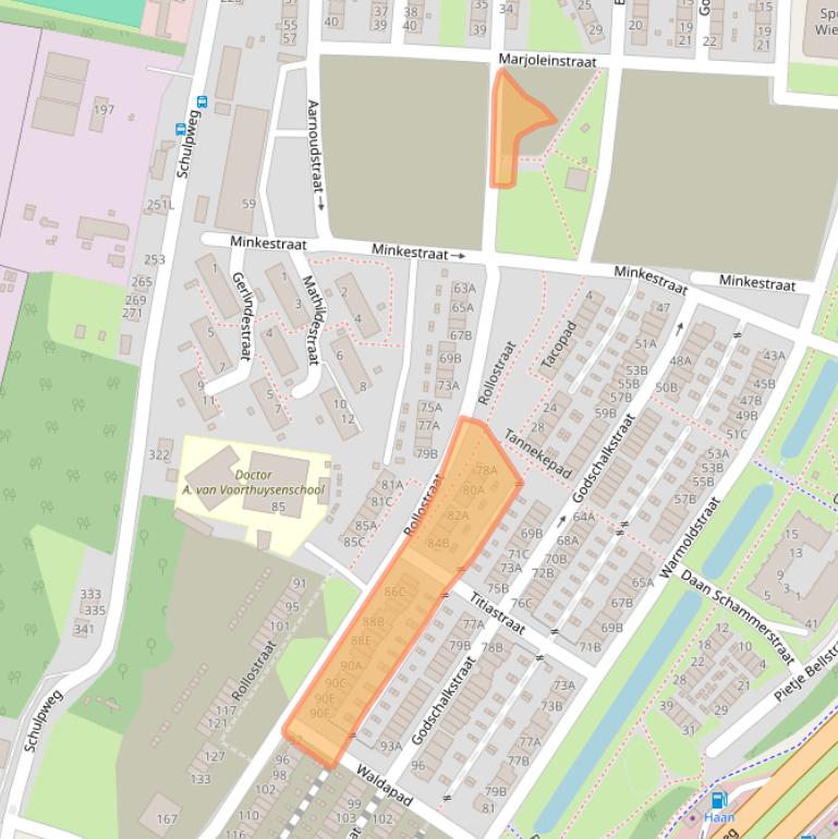 Kaart van postcodegebied 3084PP.