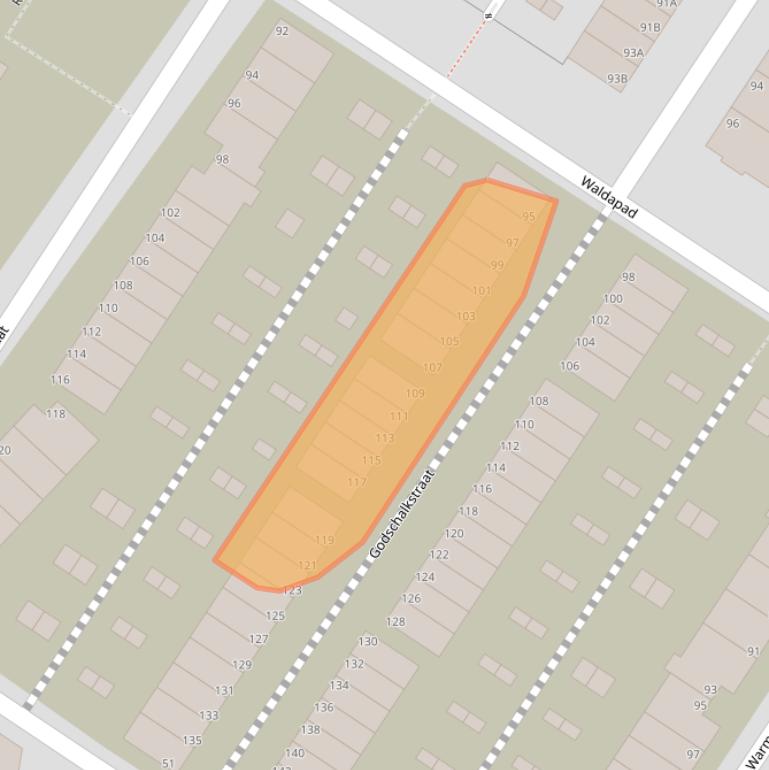 Kaart van postcodegebied 3084RG.