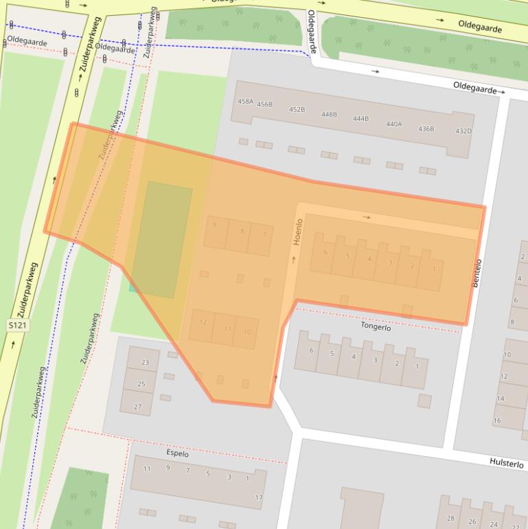 Kaart van postcodegebied 3085AL.