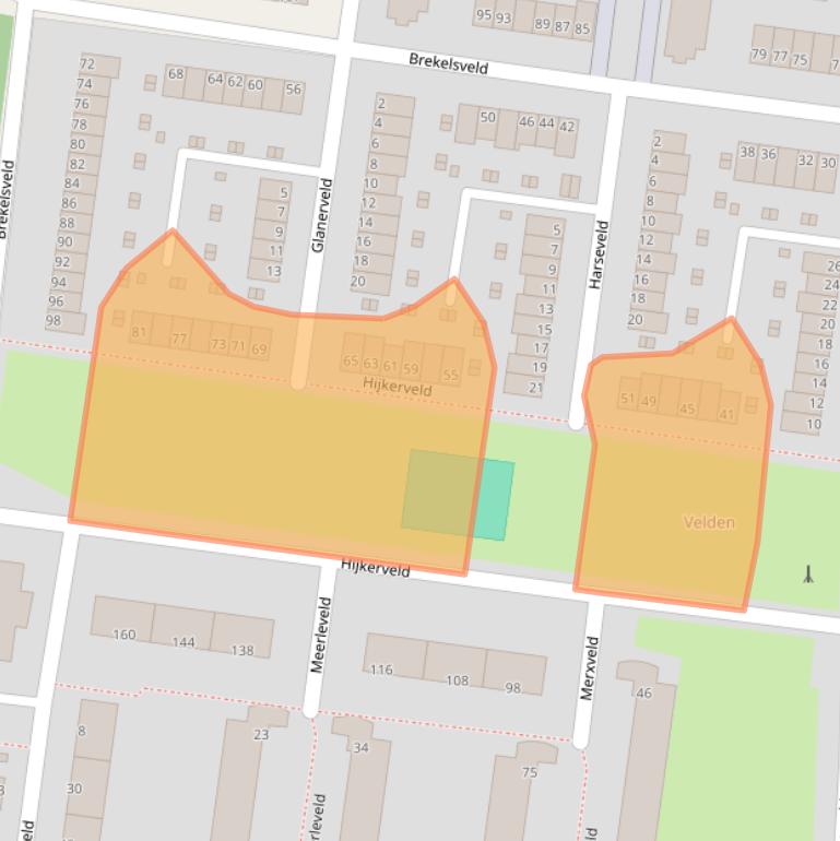 Kaart van postcodegebied 3085BD.